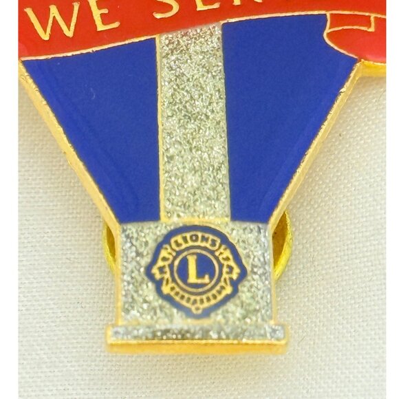 Rare Chicago Logan Square Lions Club 1923 "We Serve" Large Enamel - Picture 2 of 5